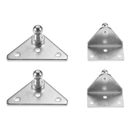 QUARKZMAN Pack of 4 Ball Bolt Holders for Gas Lift Damper Silver Tone