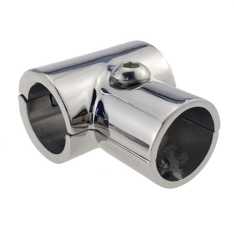 Pair Heavy Duty 316SS Boat Hand Rail Fitting- Polished 90