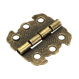 sourcing map Retro Replacement Hinges with Screws 1.14 Inch Antique Bronze DE 10 Pieces