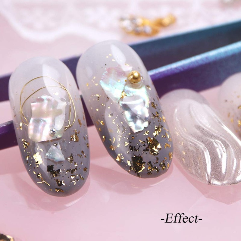 Irregular Abalone Shell Slices, 12 Colors 3D Nail Art Shell