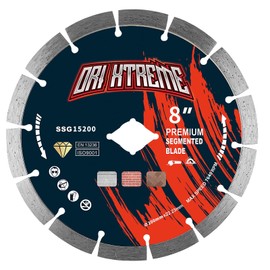 ORIXTREME 8Inch Diamond Saw Blade, Segmented General Purpose Blade Dry/Wet Cutting Concrete, Masonry, Brick, Block,Stone 7/8"-5/8” Arbor