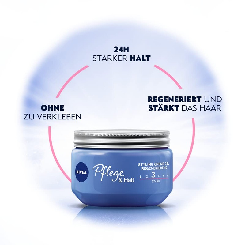 NIVEA Pack of 1 Hair Gel, Styling Cream Gel, Strong