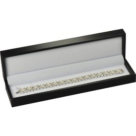 The Gifts & More Black Color Bracelet Anklet Jewelry Gift Box Premium Soft Touch PU Leather Exterior and Velvet Interior Material Bracelet Jewellery Storage Box for Wedding, Engagement, Christmas…