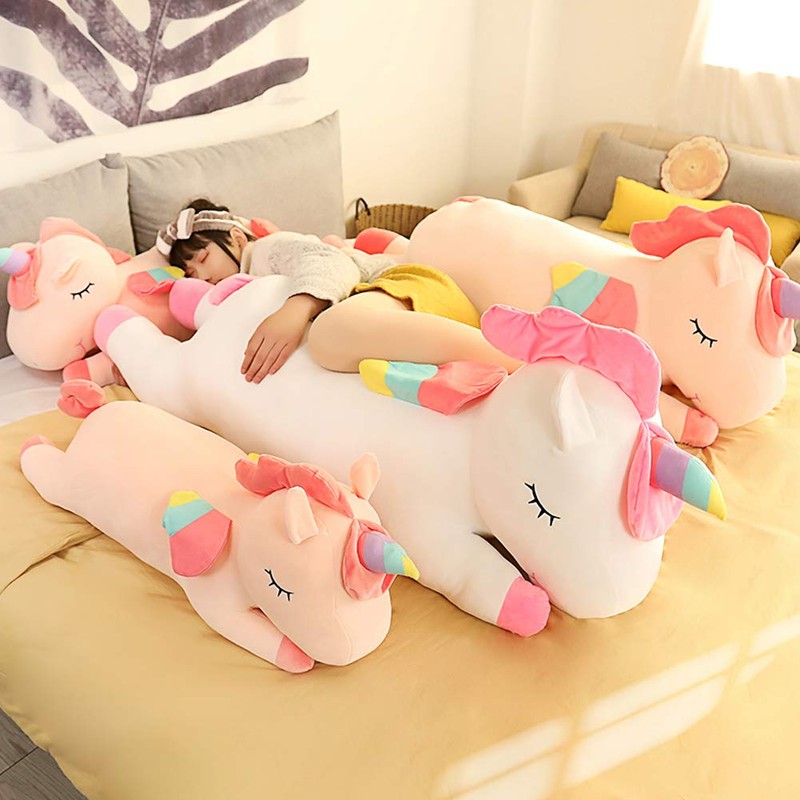 hitoshe Unicorn Stuffed Animals, Soft Unicorn Plush Hugging Pillow Toy