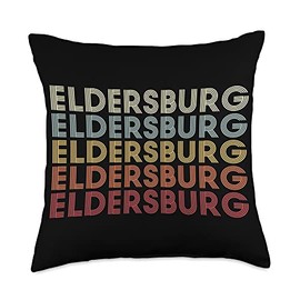 Eldersburg Maryland Eldersburg MD Retro Vintage Text Throw Pillow, 18x18, Multicolor