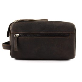 GreenLand NATURE Westcoast Kulturbeutel Leder 24 cm, sattelbraun