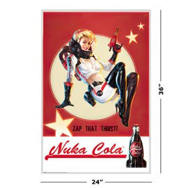 POSTER STOP ONLINE Fallout 4 - Gaming Poster/Print (Nuka Cola Girl - Zap Your Thirst) (Size 24" x 36") (Poster & Poster Strip Set)