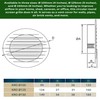 White Circular Ventilation Grille with Flyscreen - Round Air Vent