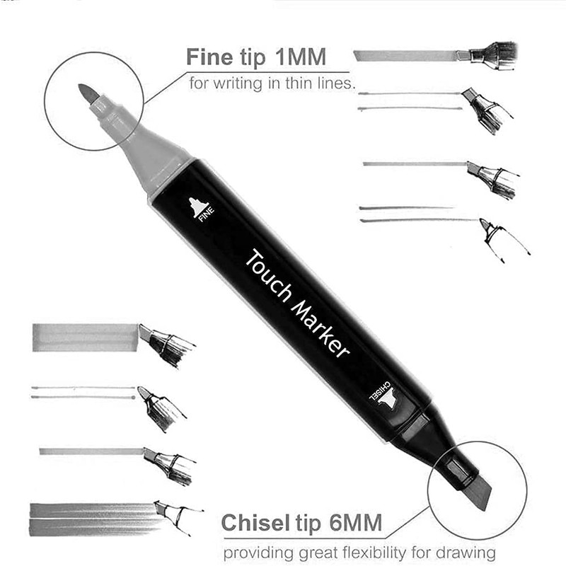 Sageware Art Pen with Double Sided Coloured Chisel and Pointed