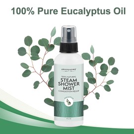 Aromasong Eucalyptus Shower Spray 2-Pack - 100% Pure Eucalyptus Oil - Natural Essential Oil Mist for Relaxing Aromatherapy Infusion Vapor for Hot Tub, Spa, Steam Sauna Room - Used for Sinus