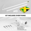 UD_G128 Combo Pack: 6 Feet Tangle Free Spinning Flagpole (White)