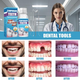 Tooth Repair kit with 4 Dental Tools, Temporary Teeth Replacement Kit, Dental Care Kit Fixing Broken Teeth, Save Smile Cause Bad Teeth and Smile Confidently Again