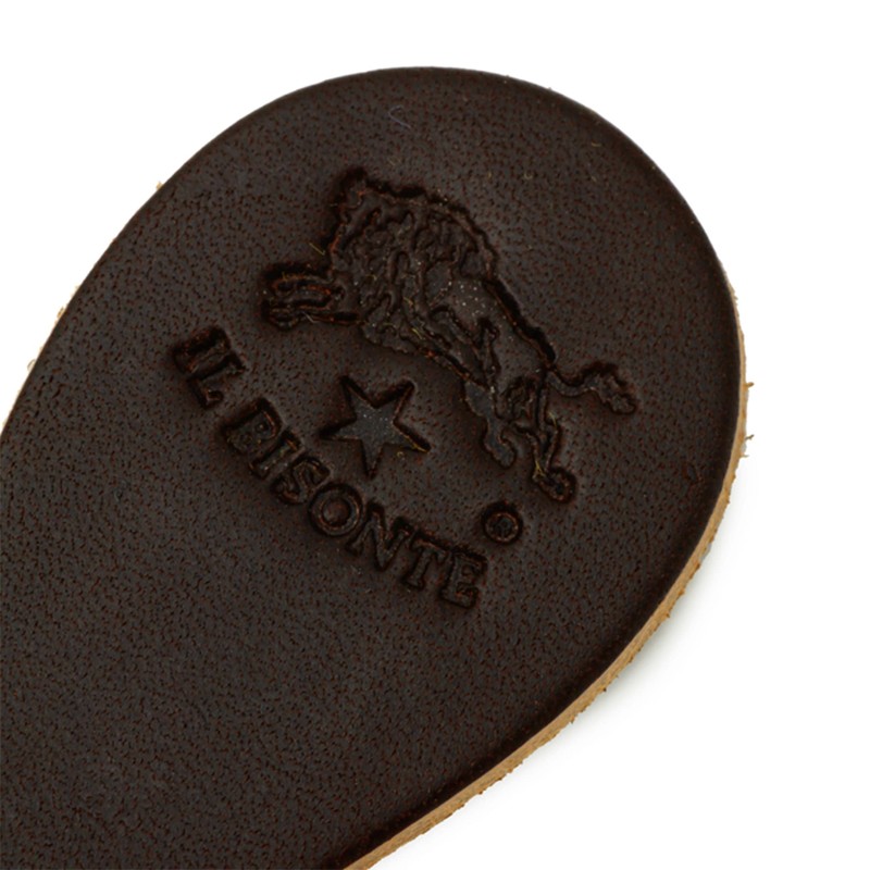 IL BISONTE Key Chain, Key Ring, Leather, Genuine Leather, Cowhide