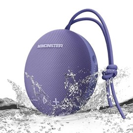 Monster IPX8 Shower Speaker Waterproof, Bluetooth 5.4 with Loud HD Sound and Robust Bass Portable Wireless Outdoor Speakers