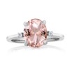 Gem Stone King 2.36 Cttw Peach Nano Morganite and White