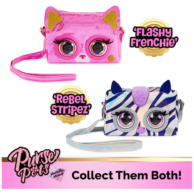 Purse Pets Metallic Magic Rebel Stripez Zebra - Interactive Children's