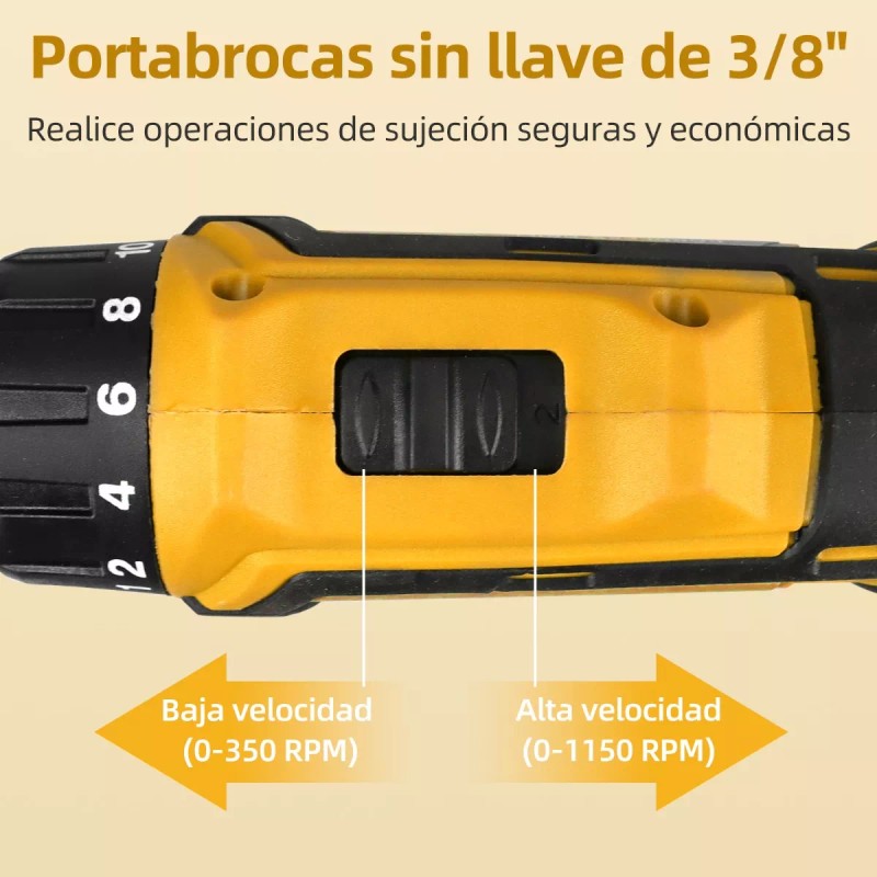 Monstyle Taladro Atornillador Eléctrico Multifunción Con 25 Torques