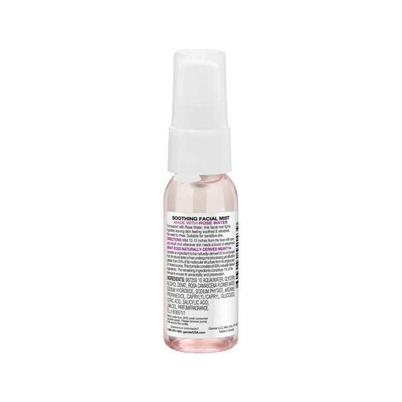 Garnier SkinActive Facial Mist Spray with Rose Water, 1oz. Travel
