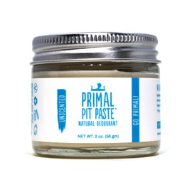 Primal Pit Paste Natural Aluminum-Free Deodorant, Unscented (1-Pack) | All-Day Odor Control for Women & Men | Effective, Skin Soothing Formula with Safe, Organic Ingredients, No Added Fragrance