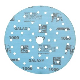 Mirka Galaxy Multifit Sandpaper 6 inch (150mm) - Grit 1000, 50 Discs/Pack - Premium Abrasive for Epoxy Resin, Wood, Metal - Non-Clogging, Self-Sharpening Technology - Ideal for Power Sanders