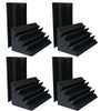 8 PCS 4.6"x4.6"x9.4" Sale Acoustic Foam Black Bass trap Soundproof