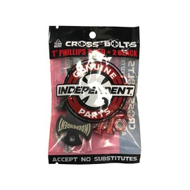 Independent Skateboard Hardware 1" Phillips Red/Black Mounting Bolts with Tool