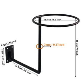6 Packs Helmet and Hat Wall Mount Holder - Motorcycle Helmet Stand, Black Hangers for Caps, Ball Holder, Wig Display