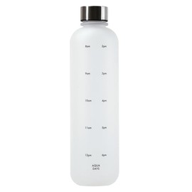 Pearl Metal HC-537 Plastic Bottle with Time Marker, 1000 Aqua Days White