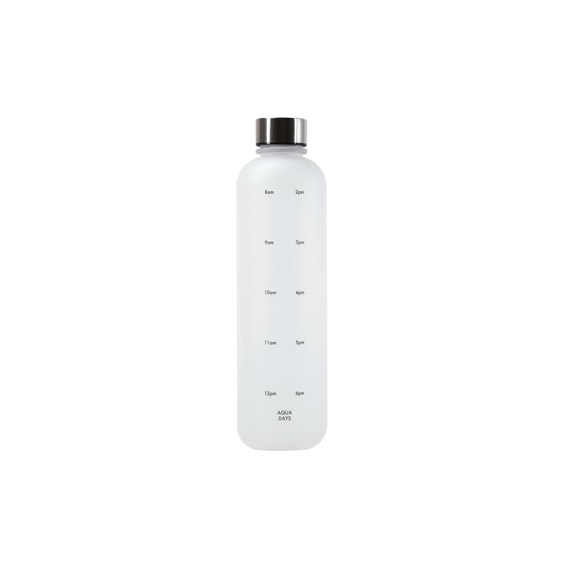 Pearl Metal HC-537 Plastic Bottle with Time Marker, 1000 Aqua