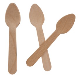 AMD Nexus Pack of 100 Wooden Disposable Spoons - Biodegradable & Plastic Free Wooden Teaspoons - Ideal for Wedding, Picnic, Party, Office Eco Friendly