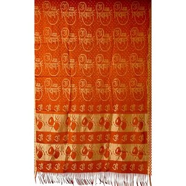 OM NAMAH SHIVAYA STOLE STALL DUPATTA | LENGTH:- 1.90 METER WIDTH:- 26 INCH | MAHADEV (ORANGE, 1.90 METER x 26 INCH)