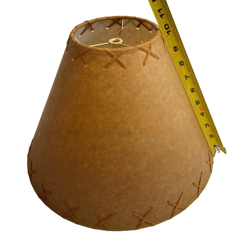 Rustic Oiled Kraft Laced Lamp Shade - 14"