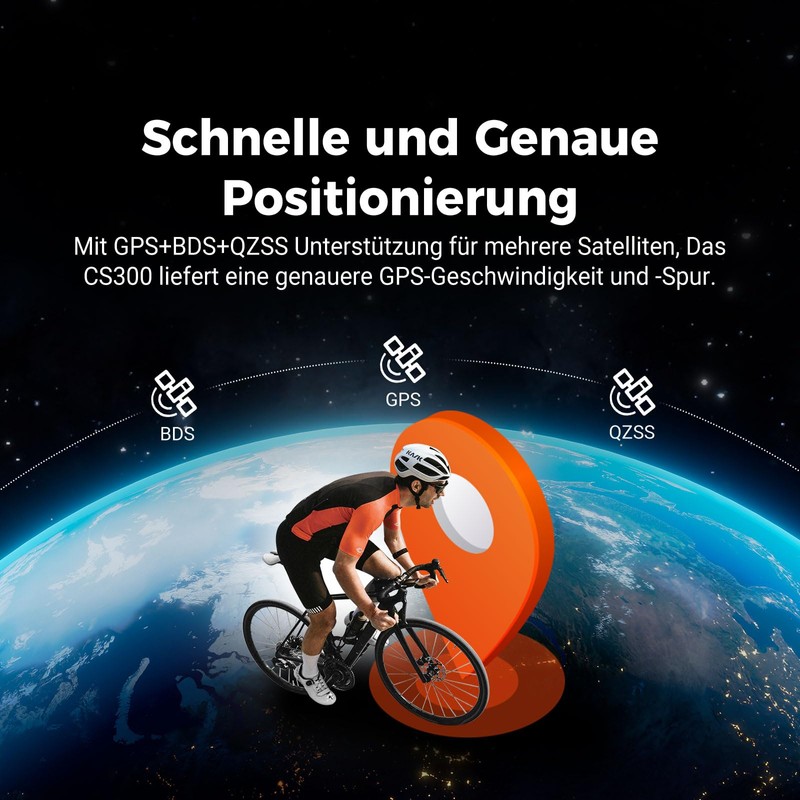 COOPSO CS300 Wireless Bicycle Computer GPS Speedometer with 2.6 Inch