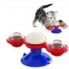 YXAXAUOT Windmill Carousel Kitten Toy Ball cat Teaser Stick, blue
