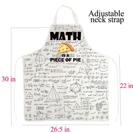 BNQL Math Apron Math Gifts for Math Lovers Gift Mathematics Gifts for Math Teacher Apron Math Is a Piece Of Pie Math Cooking Apron