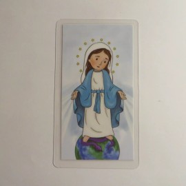 Mini Saints Hail Mary - Laminated Holy Card