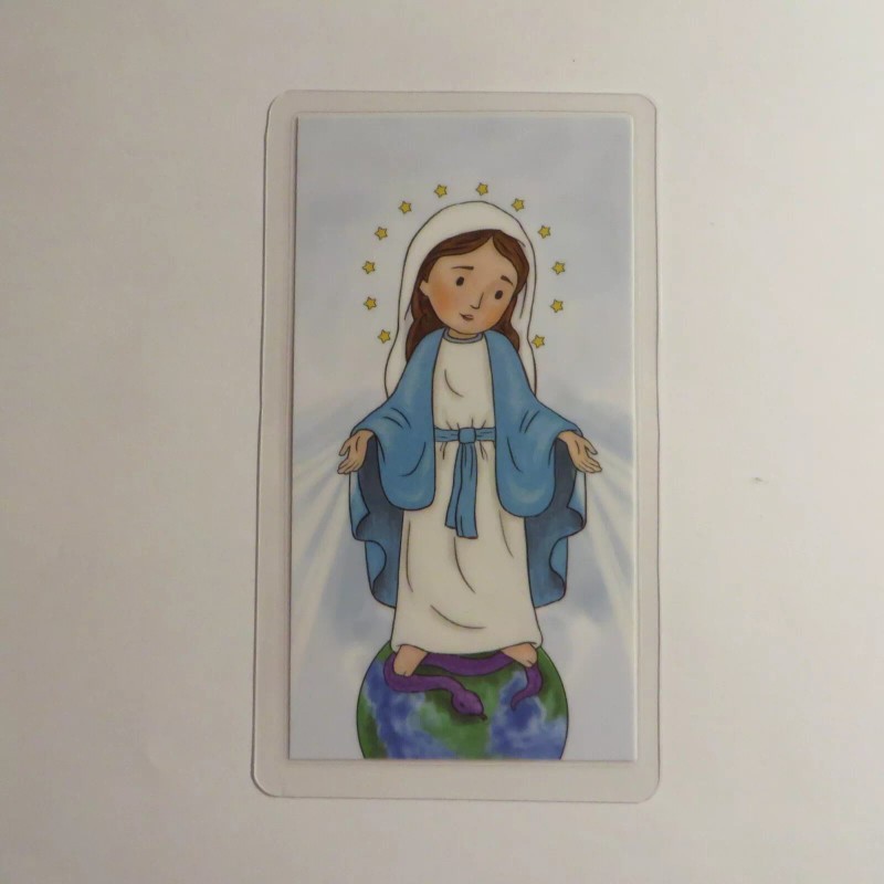 Mini Saints Hail Mary - Laminated Holy Card