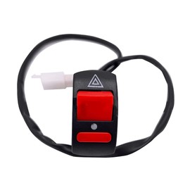 VOANZO 2PCS Warning Double Flashing Light Switch Motorbike Handlebar Switch for Motorcycle Quad Dirt Bike ATV Scooter