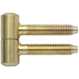 Secotec Anuba Drill-In Hinger 2 Piece Set, 11 mm, High Quality Door Band Steel Brass Plated (2 Pairs)