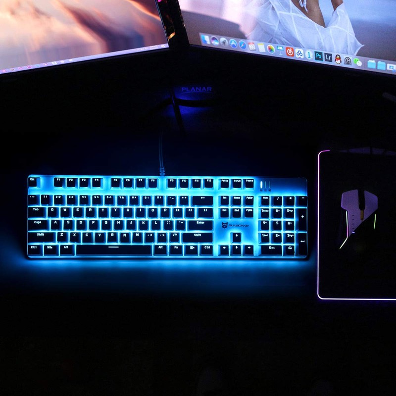 Merdia Mechanical Keyboard Gaming Keyboard | Blue Switch & Ice