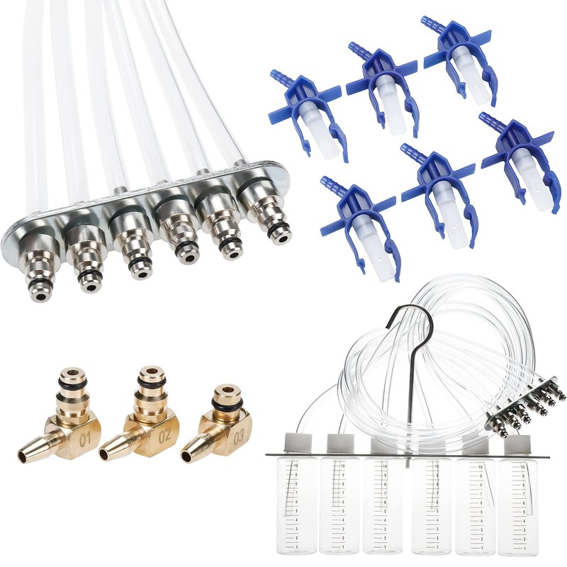 6 Cylinder Diesel Injector Flow Meter Diagnostic Set, Cylinder Common