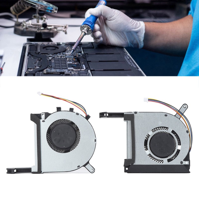 2pcs Laptop CPU GPU Cooling Fan 4 Pin Silent Efficient