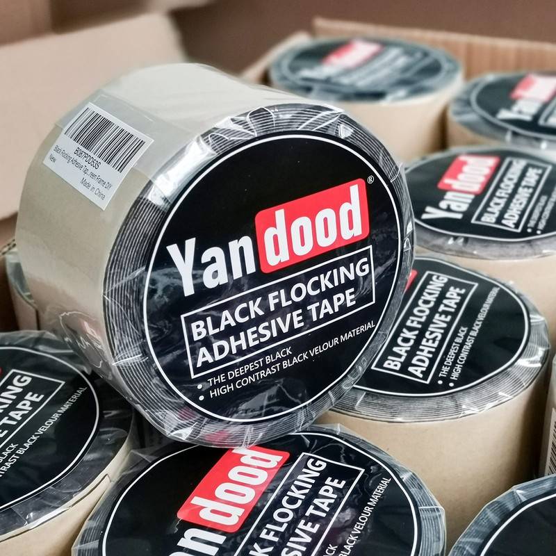 Black Flocking Adhesive Tape 5in x 48ft Projection Screen Felt