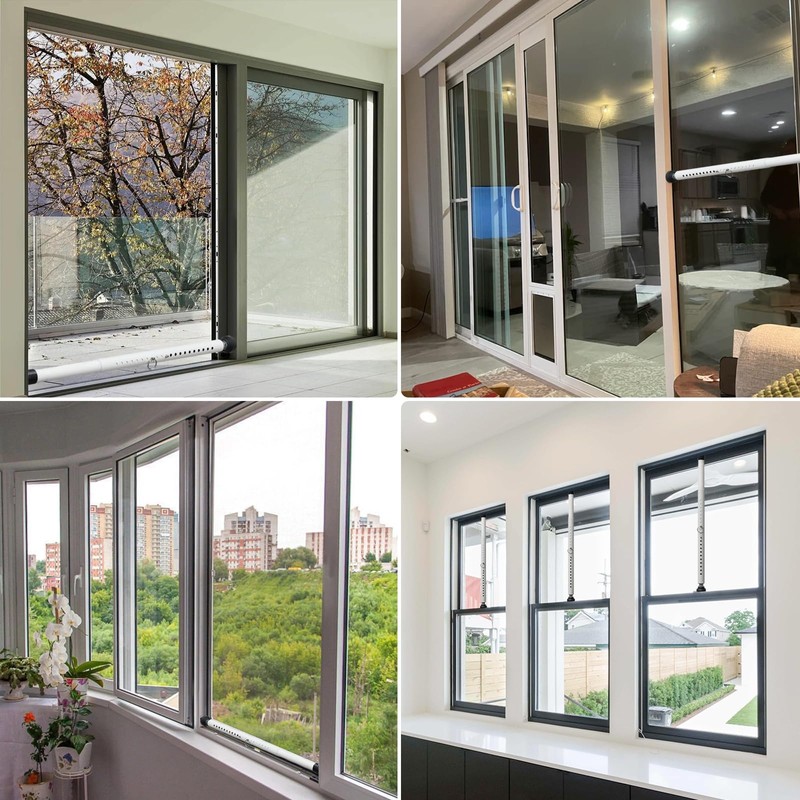 Sliding Door Security Bar，17.5-50 inch Adjustable Patio Door Security bar,