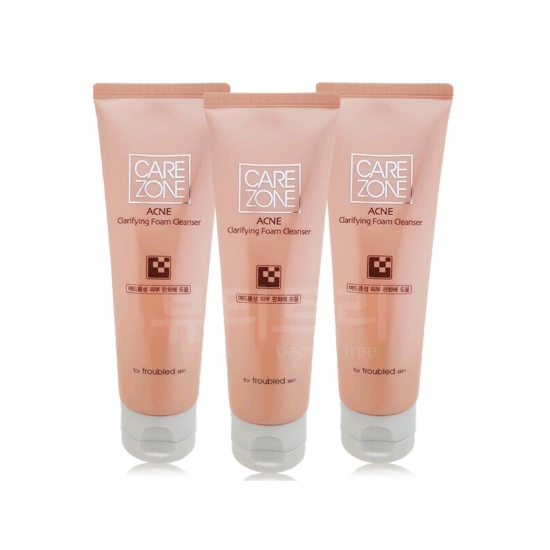 Carezone Acne Clarifying Foam Cleanser 130ml X 3 / 케어존