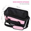 FASTPRO 14-Inch Pink Tool Bag for Women, Zip-top Wide Mouth