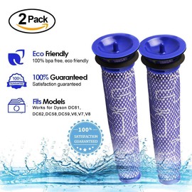 Filters Replacement for Dyson V6 V7 V8 DC58 DC59 DC61 DC62 Animal Cordless Vacuum Cleaners Replaces Part #965661-01 Pre Motor Filter - 2 Pack