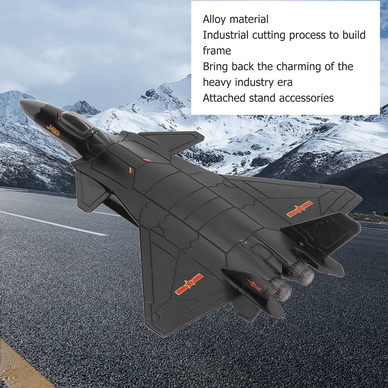 Metal Plane Model Crafted with Stand Accessories Decorative Alloy Metal