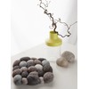 myfelt Hardy Felt Ball Square Trivet, Virgin wool, grey, 20