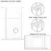 unipaws 56" Tall Pet Gate with Cat Door, 41-45" Extra